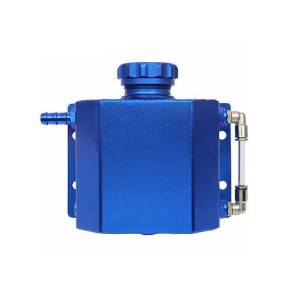 Solidspare 1L Aluminum Universal Radiator Coolant Overflow Bottle Recovery Water Tank Blue