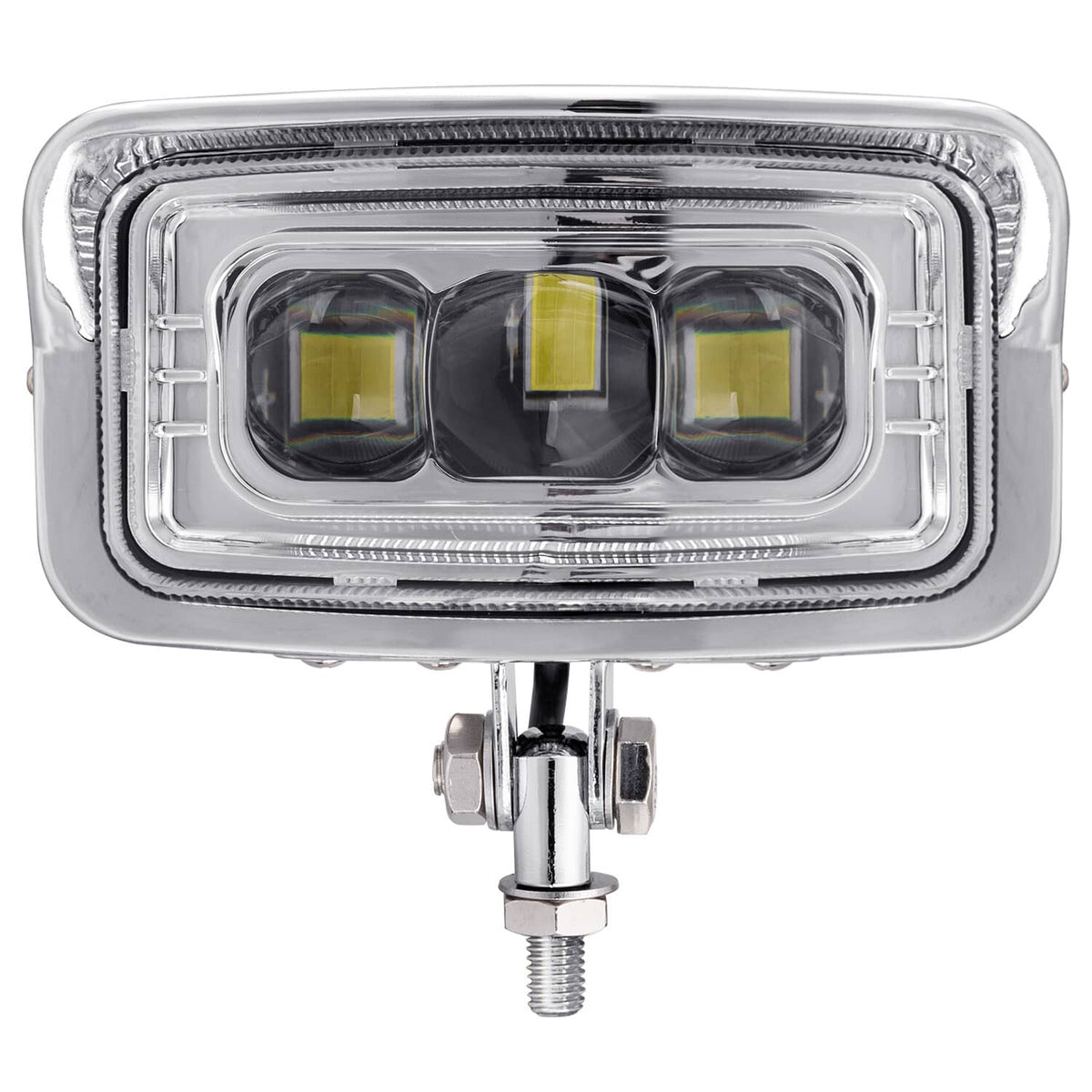 Solidspare Universal 10mm Front Motorcycle Square Headlight For Harley Honda Suzuki Chopper