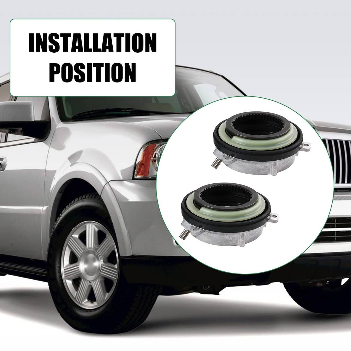 Solidspare 600-405 2PC 4WD Auto Locking Hub Axle Actuator for Ford Expedition F-150 Lincoln