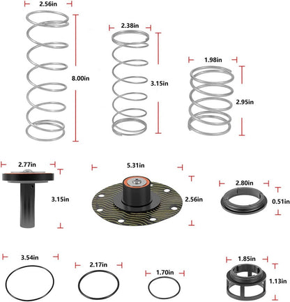 Solid Spare 1-1/4"-2" Model for Wilkins Zurn 975XL 975XL2 Backflow Preventer Repair Kit