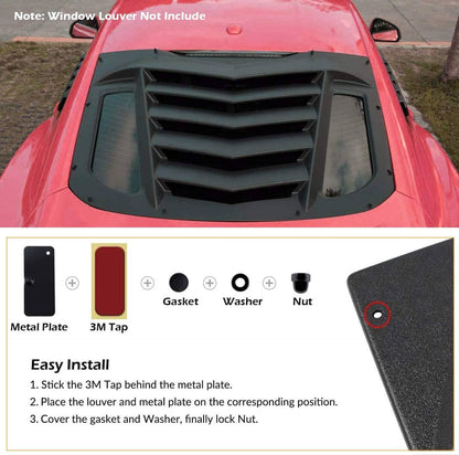 Solid Spare Rear Window Louvers Installation Mounting Tool for Ford Mustang Dodge Challenger