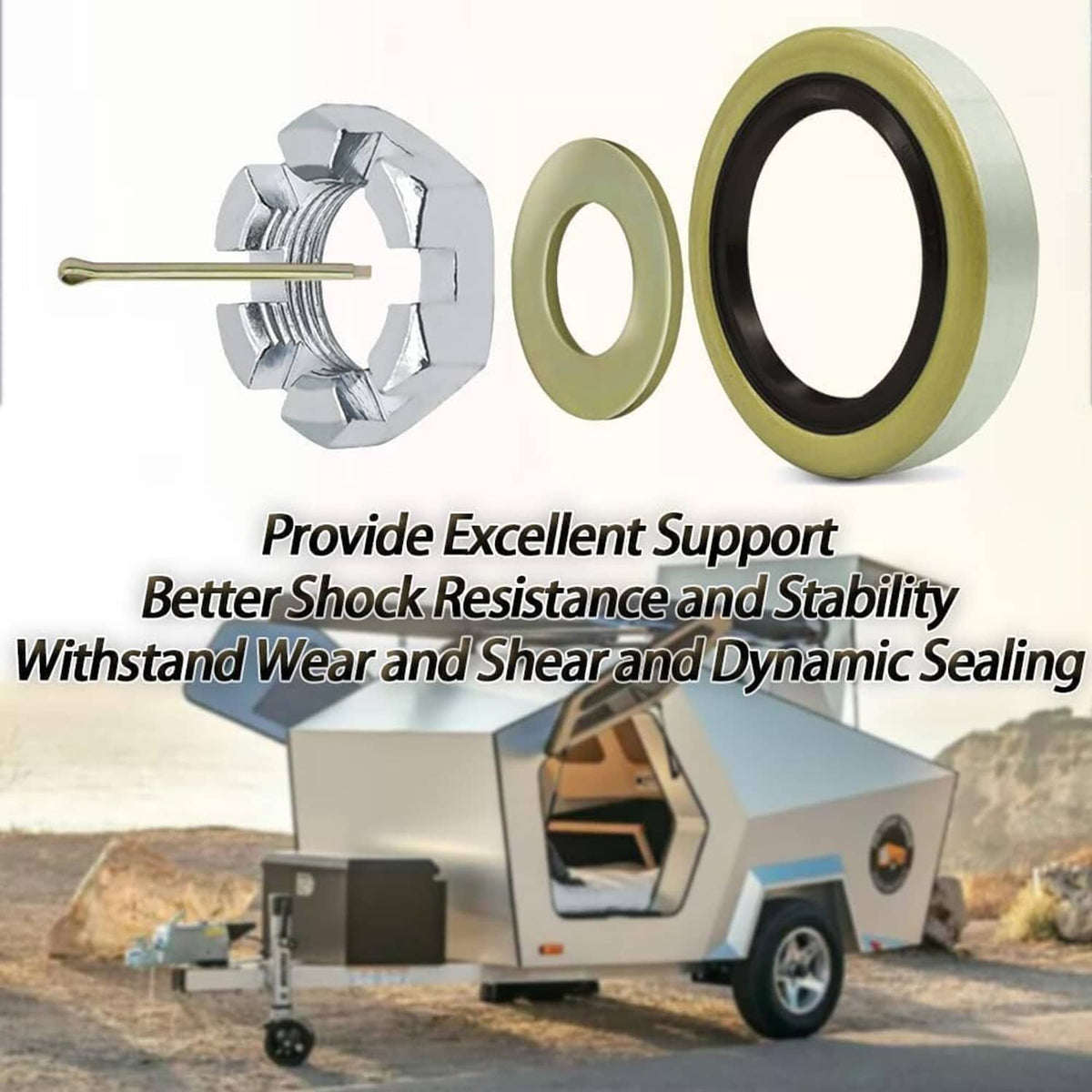 Solidspare 3500LB 1-1/16'' to 1-3/8" Boat Trailer Wheel Axle Bearing Seal Kit L68149 L44649