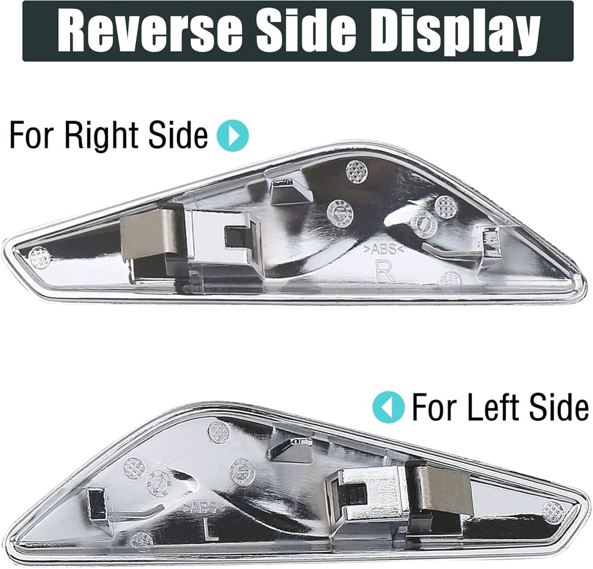 Solid Spare Left + Right Side Fender Chrome Emblem Moulding For BMW X3 F25 X4 F26 2015-2017