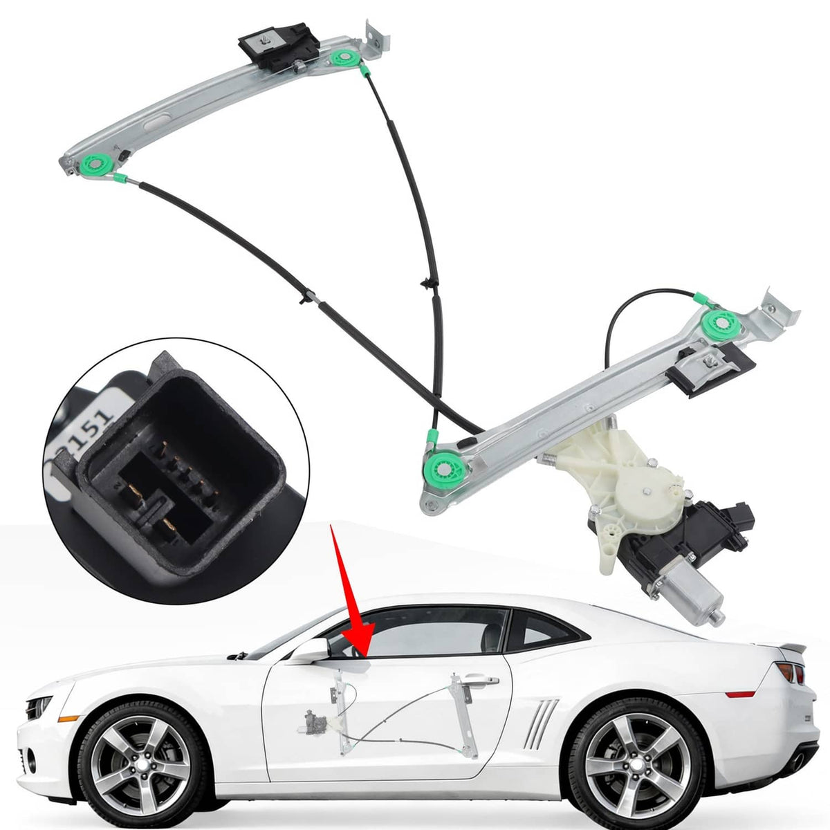 Solidspare NEW Power Window Motor and Regulator Assembly For Chevrolet Camaro 2011-2015