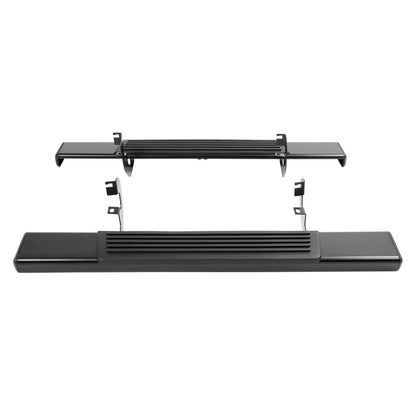Solid Spare Side Step Bar Running Boards Black For 2019-2025 Silverado Sierra Regular Cab