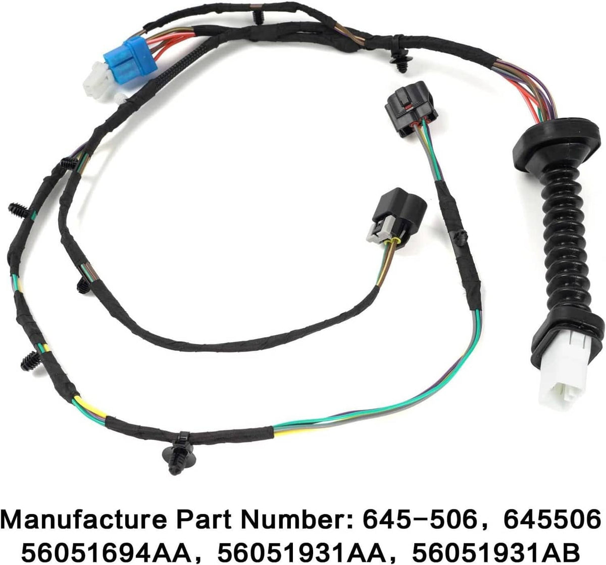 Solidspare Rear Door Wiring Harness For Dodge Ram MOPAR 56051694AA 56051931AA 56051931AB