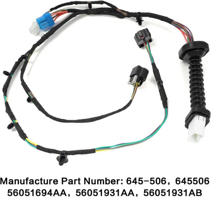 Solidspare Rear Door Wiring Harness For Dodge Ram MOPAR 56051694AA 56051931AA 56051931AB