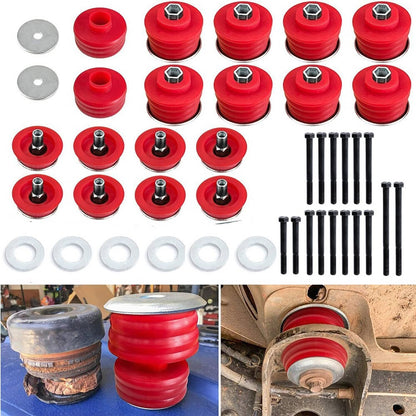 Solidspare Red Body Mount Bushing Kit for Ford Super Duty F350 2008-2016 2WD 4WD KF04060BK