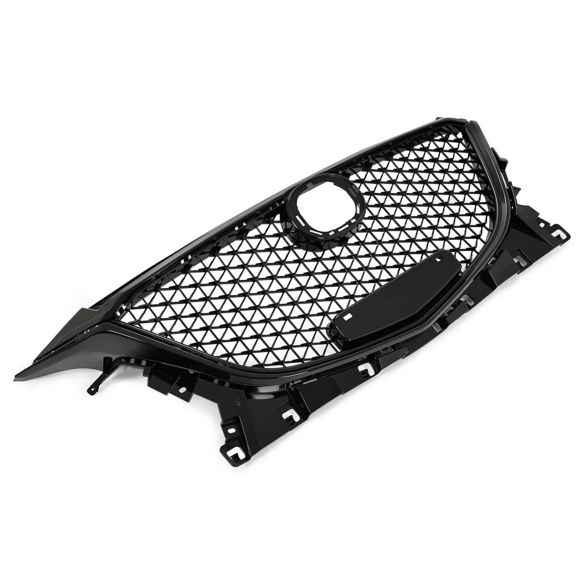 Solid Spare For Mazda 3 Axela 2014-2016 15 Honeycomb Upper Grille Bumper Assembly Set Black