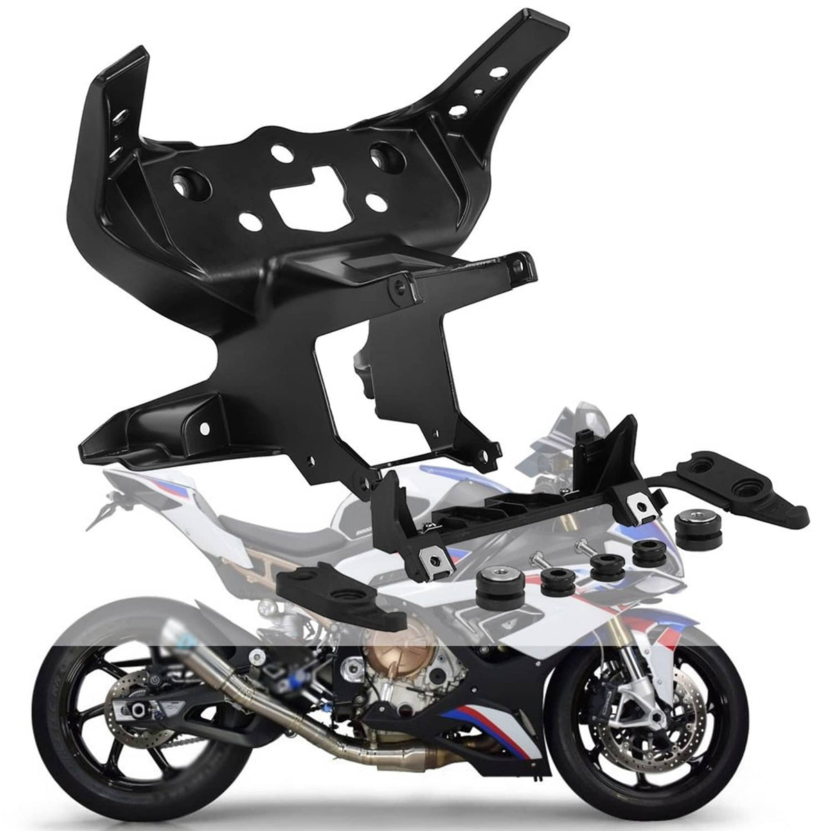 Solidspare Front Headlight Upper Fairing Stay Bracket Fit For BMW M1000RR 2021 2022 2023