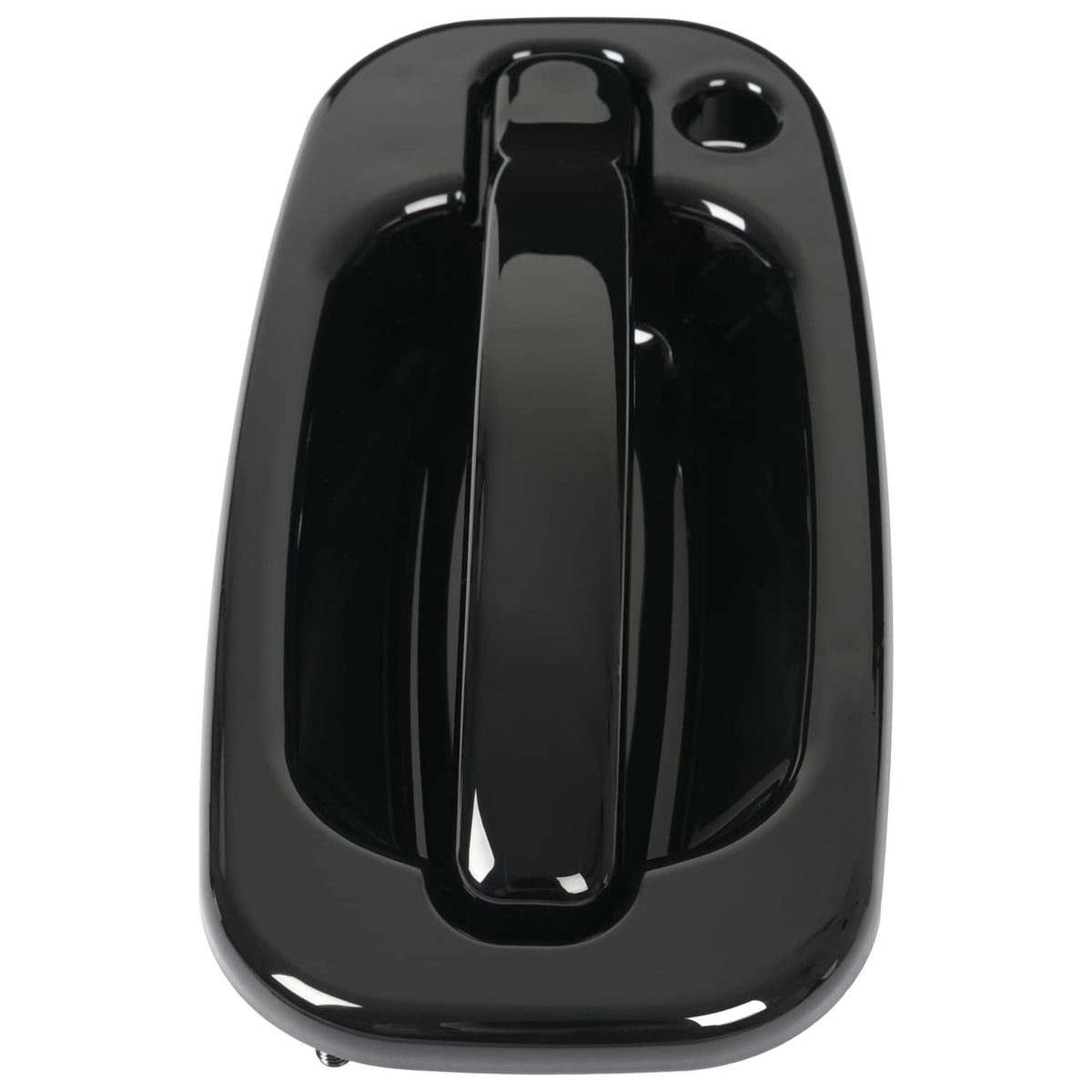 Solid Spare Door Handle Set For Chevy Silverado 1500 1999-2006 Smooth Black Front Outer 2PCS