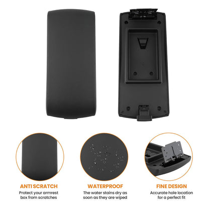 Solidspare New Black Armrest Center Console Lid Cover FA8Z-7406024-AB For 2013-19 Ford Flex