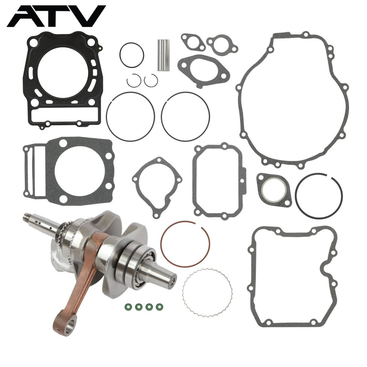 Solidspare Engine Rebuild Kit Crankshaft Piston Gasket 3090323 For Polaris Sportsman 500