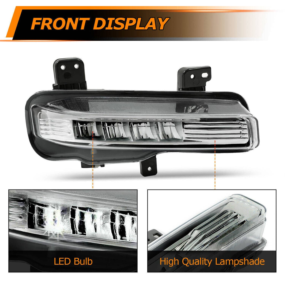 Solid Spare LED Right& Passenger Side Fog Light Lamp For Ford Explorer 2020-2022 2023 RH