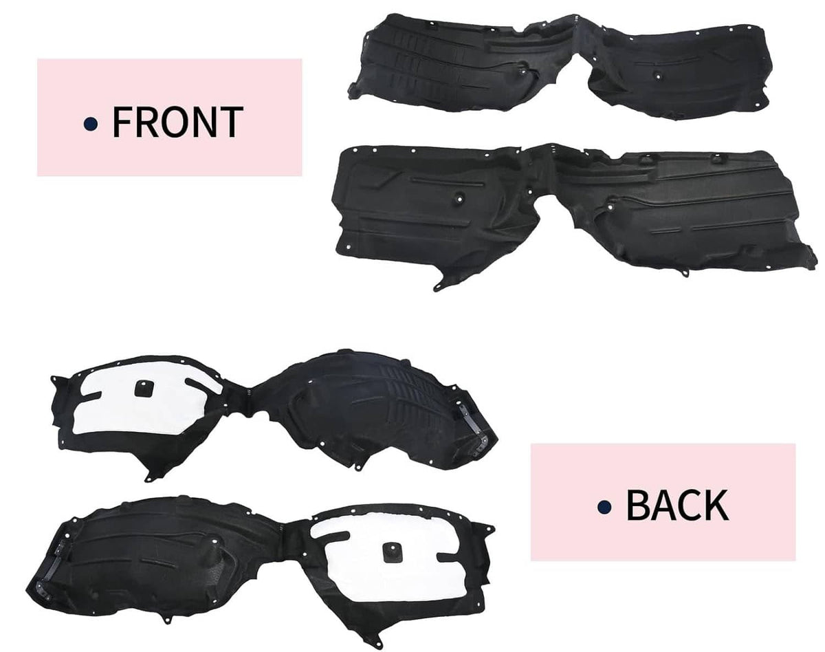 Solidspare Pair Front Driver & Passenger Side Fender Liners For 2020-2024 Toyota Highlander