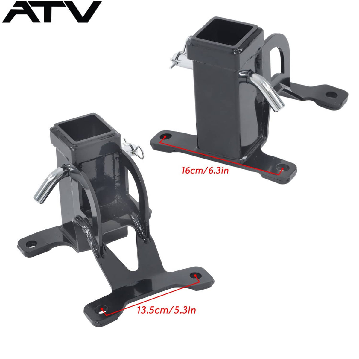 Solidspare Black UTV 2'' Rear Receiver Tow Hitch For Polaris RZR PRO XP 4 years 2020+ Steel