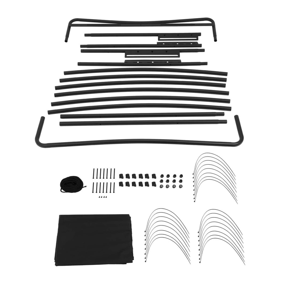 Solidspare 120" Bimini Style Golf Cart Roof Top Sun Top Tubular Canopy For EZGO Club Car