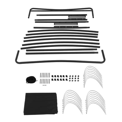 Solidspare 120" Bimini Style Golf Cart Roof Top Sun Top Tubular Canopy For EZGO Club Car