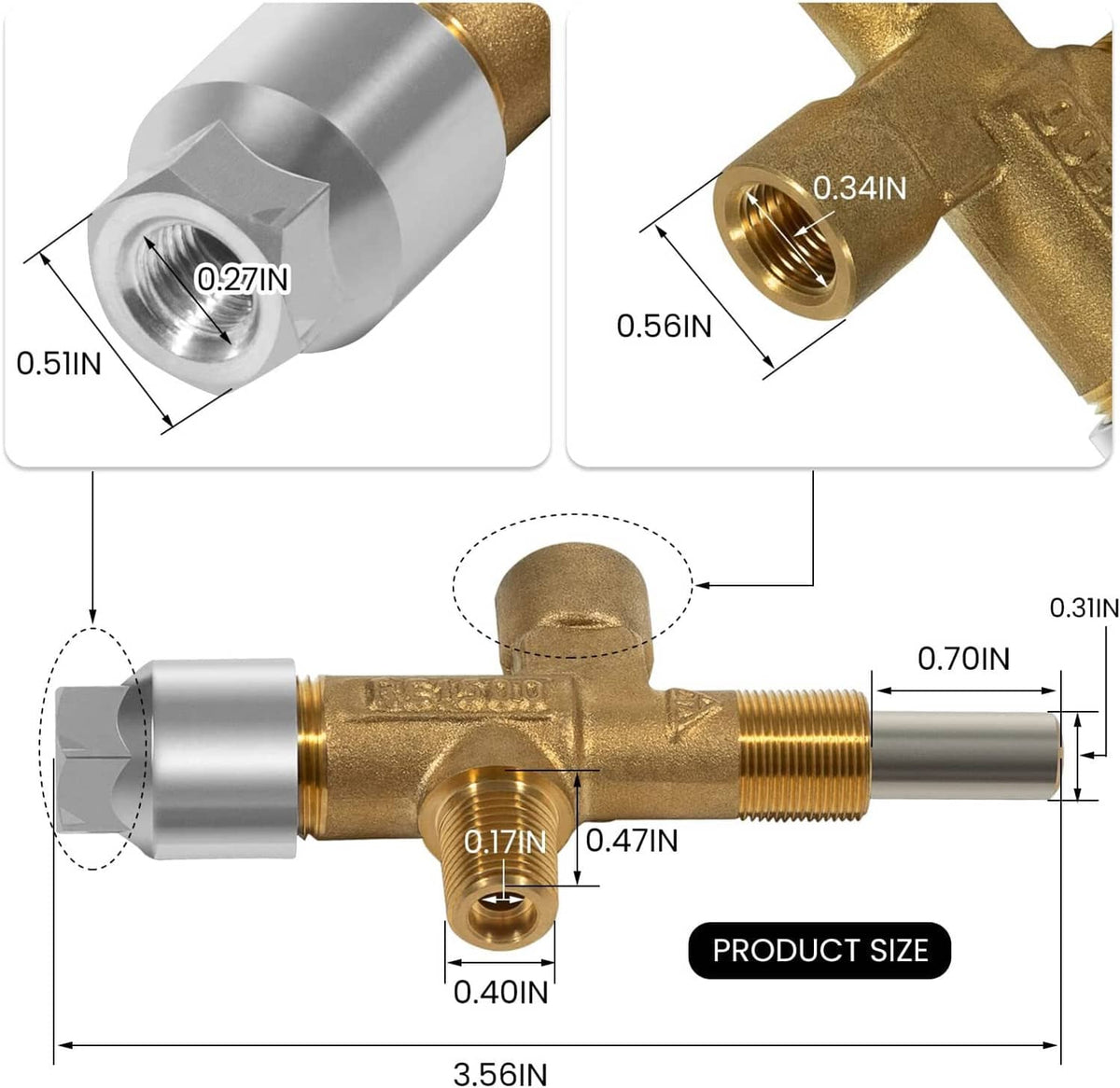 Solid Spare 622746001 Gas Valve Extension Plug for Norcold Refrigerator 3163,N260,N300,N400