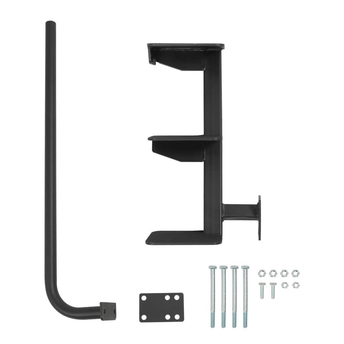 Solidspare Fits Universal Trailer Tongue 460 Lbs Boat Trailer Steps 3-Step Ladder W/Handle