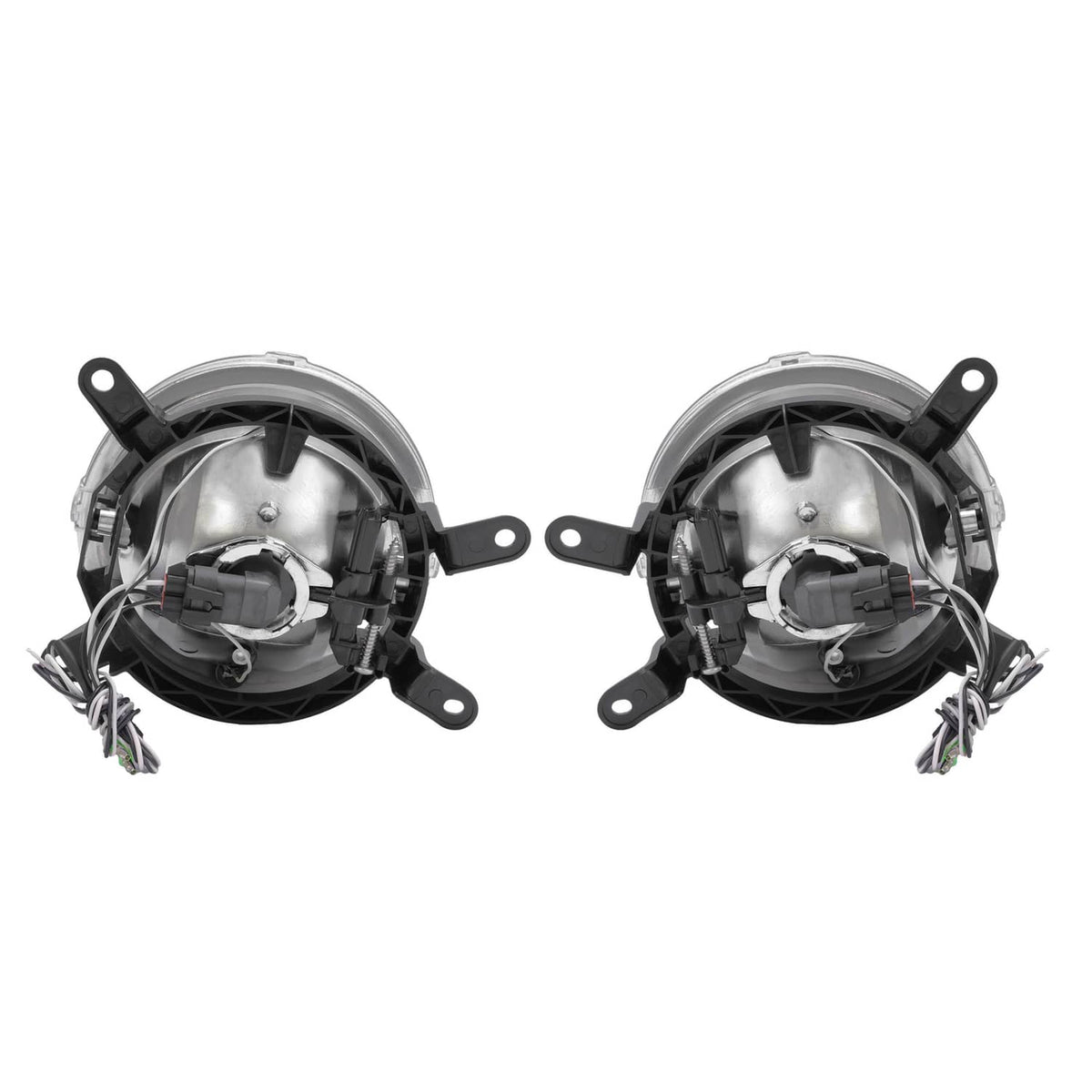 Solid Spare Fog Lights LED Halo Running Light Smoke Lens For Ford Mustang GT 2005-2009 RH&LH
