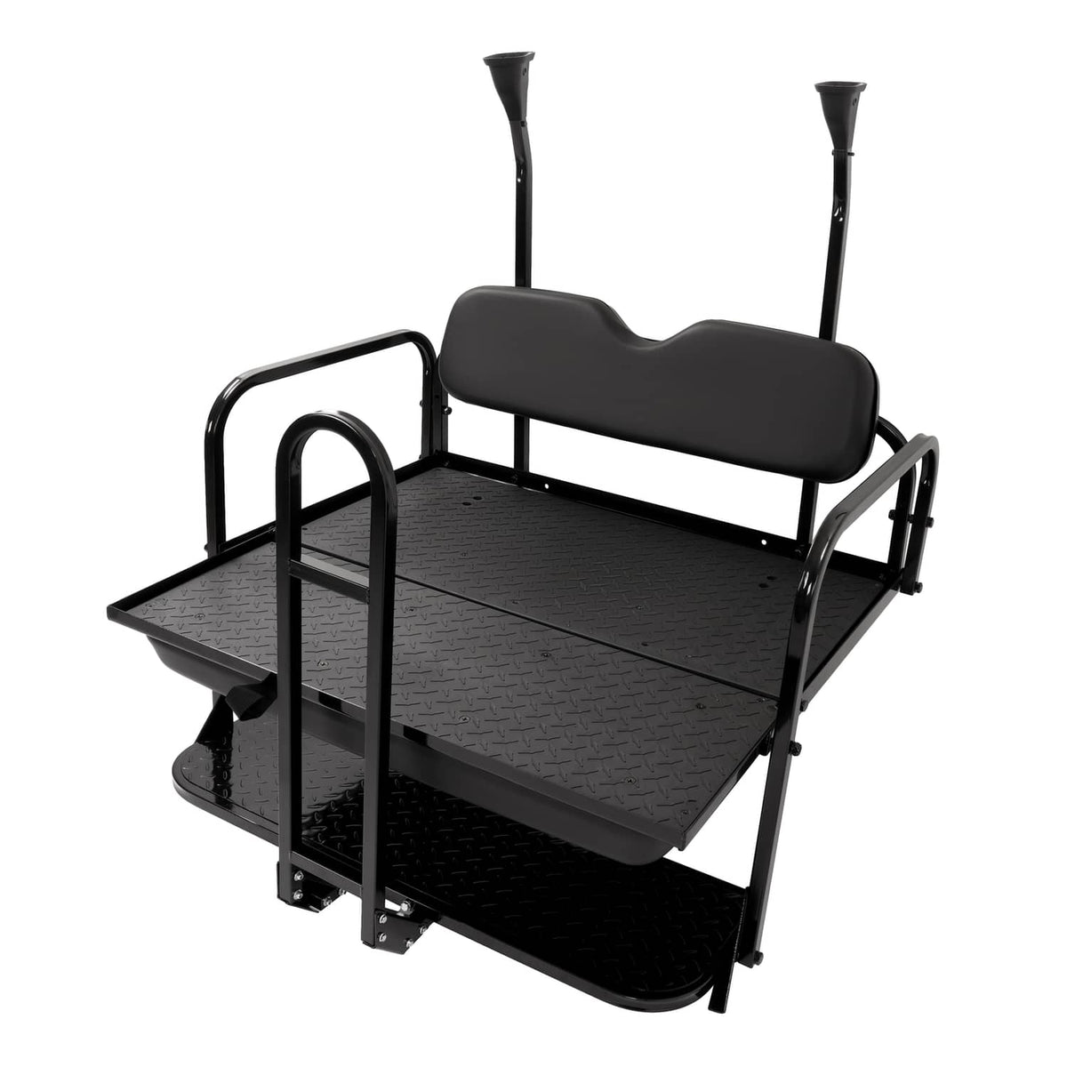 Solidspare Rear Flip Seat Back Seat Kit For Club Car PRECEDENT/TEMPO Golf Cart w/ Grab Bar