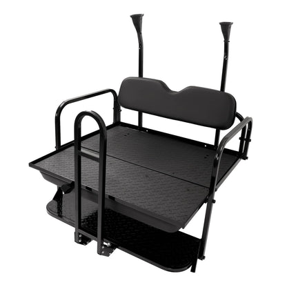 Solidspare Rear Flip Seat Back Seat Kit For Club Car PRECEDENT/TEMPO Golf Cart w/ Grab Bar