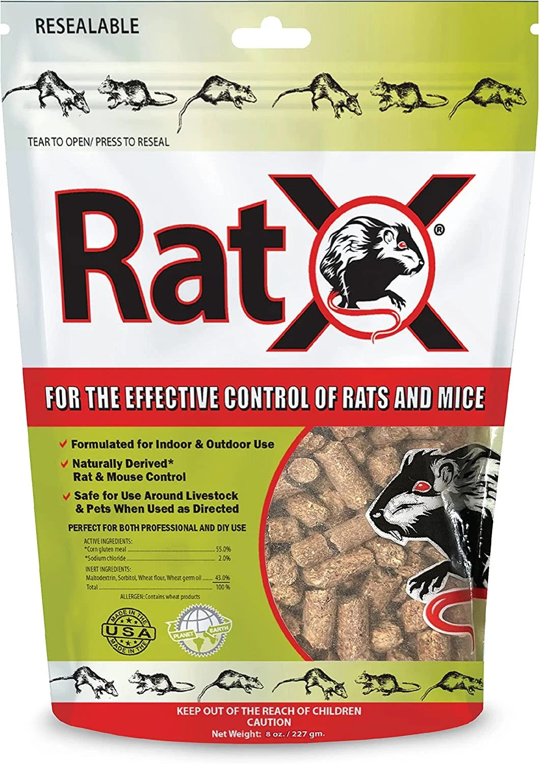(2) EcoClear Products RatX All-Natural Non-Toxic Humane Rat and Mouse Rodent