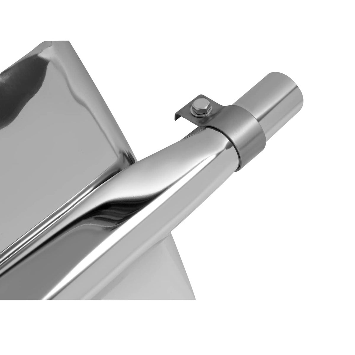 Solid Spare Stainless Quarter Fender Kit Semi Truck W/Tubes and Bracket 24" x 24" Universal