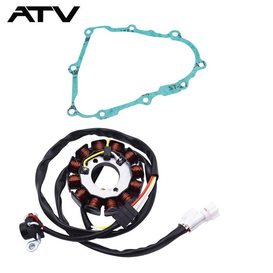 Solidspare New Stator & Gasket Fit for Yamaha YFZ450 2004 2005 2007 2008 2009 2012 2013