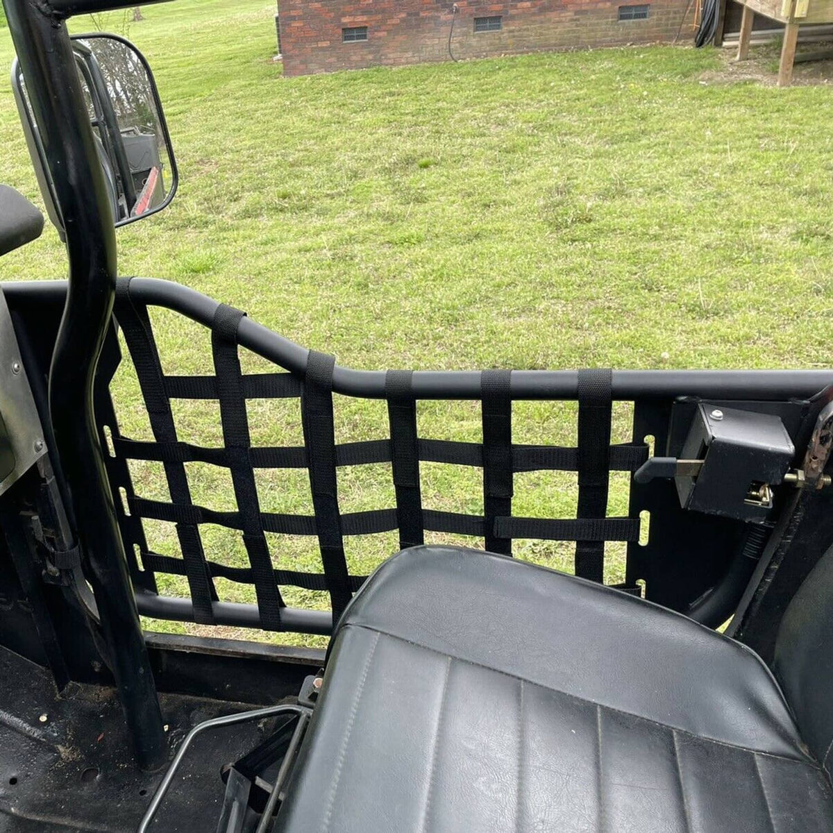 Solid Spare Black Tubular Trail Door With Side Mirror For 1976-1995 Jeep CJ7/YJ Wrangler 2DR