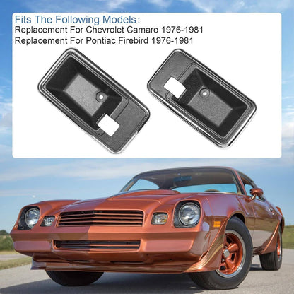 Solidspare New Interior Door Handle Bezel Cup Set For 1976-1981 Firebird Trans Am & Camaro
