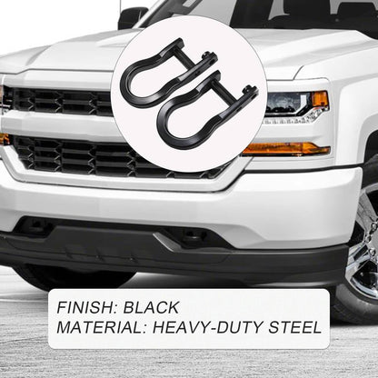 Solidspare Black Tow Hooks kit For GM Chevrolet Silverado Sierra 1500 2007-2019 84072463