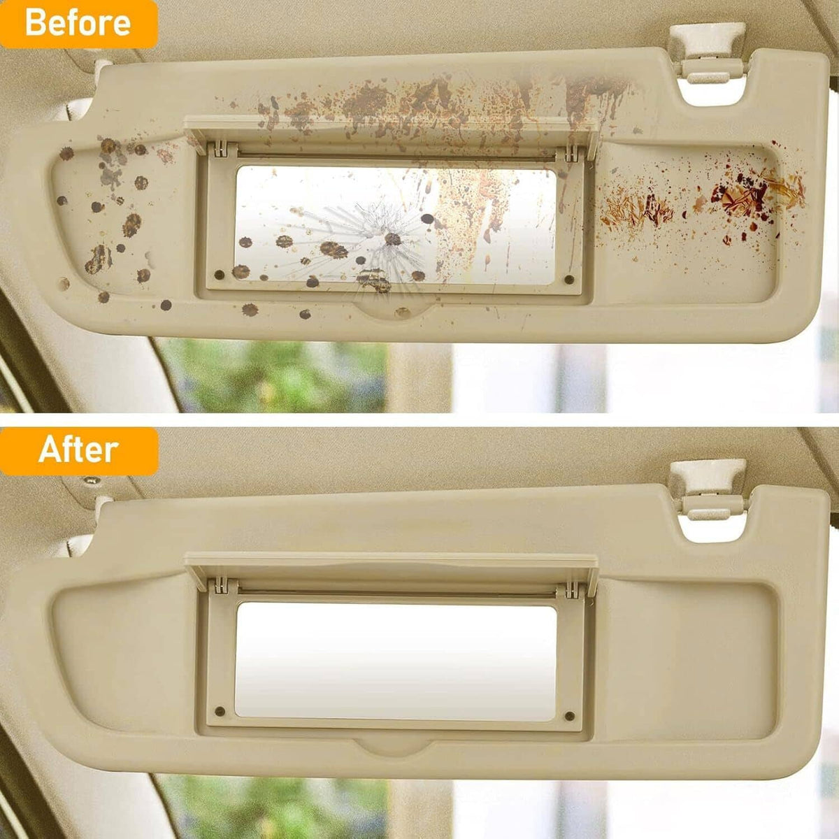 Solidspare 1Set Beige Sun Visor Left & Right Visor Kit For 2006-2011 Honda Civic Visors
