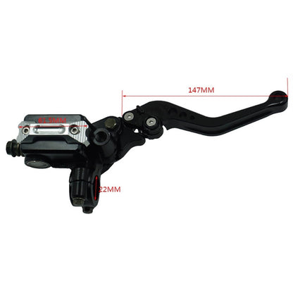 Solidspare 7/8'' 22mm Blue Motorcycle Brake Clutch Master Cylinder Lever Set