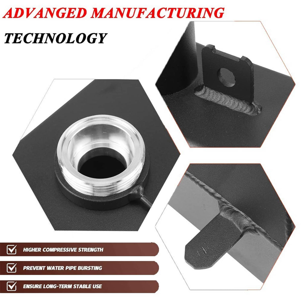 Solidspare New Aluminum Engine Coolant Reservoir 68364312AC For 18-24 Jeep Wrangler JL 2.0L
