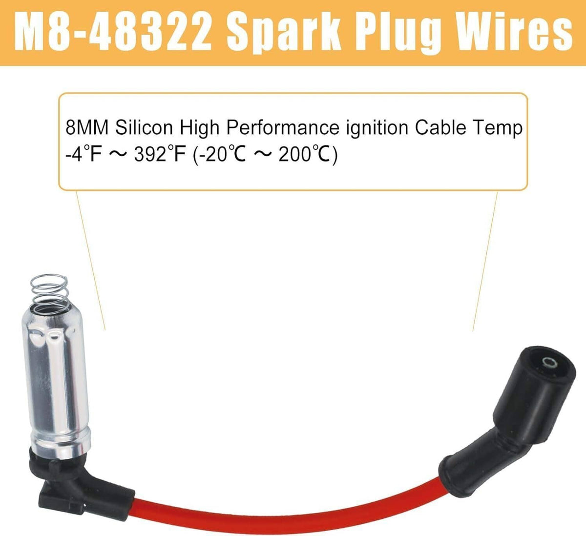 Solidspare 8mm Wireset & 8 Spark Plug 41-962 for Chevy Silverado 1500 GMC Sierra V8