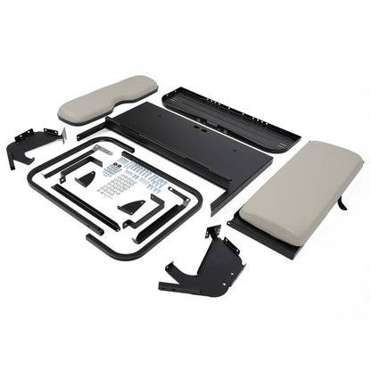 Solidspare Golf Cart Rear Flip Seat Kit Back Seat For Yamaha G14 G16 G19 G22 Gray
