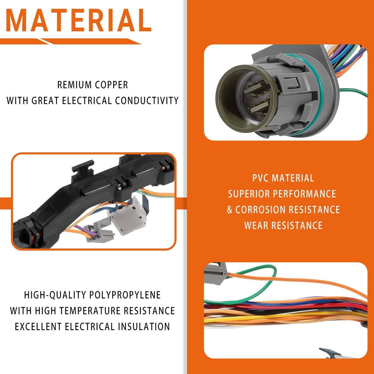 Solid Spare 6 Speed Transmission Wire Harness for 2006-2009 1000/2000 Allison GM/Duramax