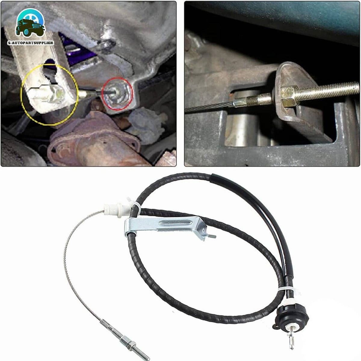 Solidspare New Replacement Adjustable Clutch Cable for 1979-1995 Mustang 5.0 LX GT New