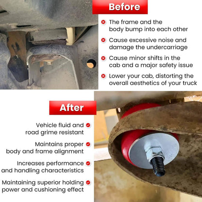 Solidspare New Body Cab Mount Bushing Kit 4.4123R for 80-98 Ford F150 F250 F350 Suspension