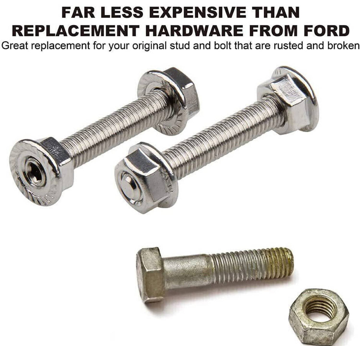 Solidspare Stainless Steel Exhaust Manifold Stud Nuts Kit for Ford 4.6L 5.4L Liter V8 16pcs