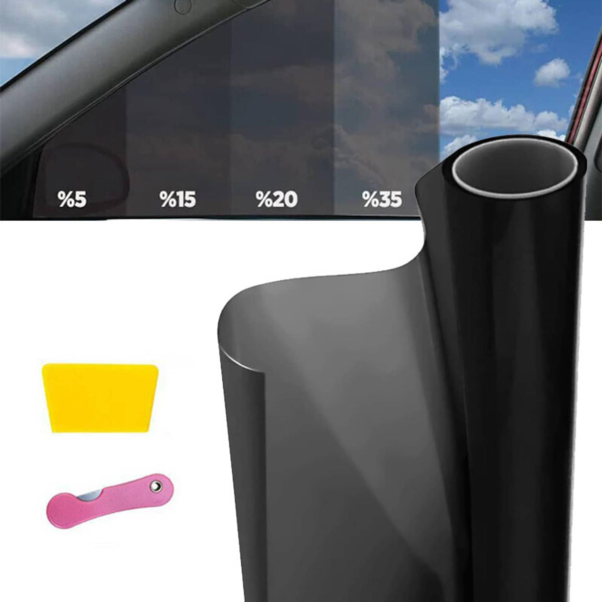 Solidspare 300CM Uncut Roll Window Tint Film 5% VLT 20" x 10ft Car Home Office Glass New