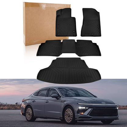 Solidspare Heavy Duty Floor Mats + Cargo Liner For Hyundai Sonata 2020 2021 2022 2023 2024
