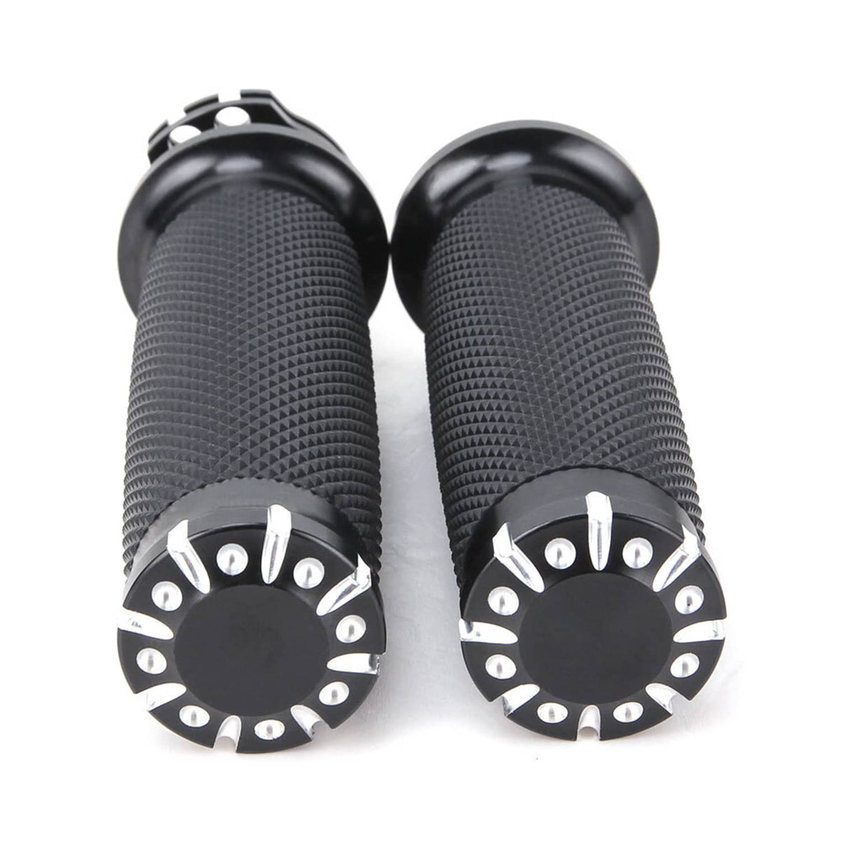 Solidspare Motorcycle 1" Handlebar Hand Grips For Harley Touring Softail Dyna Sportster XL
