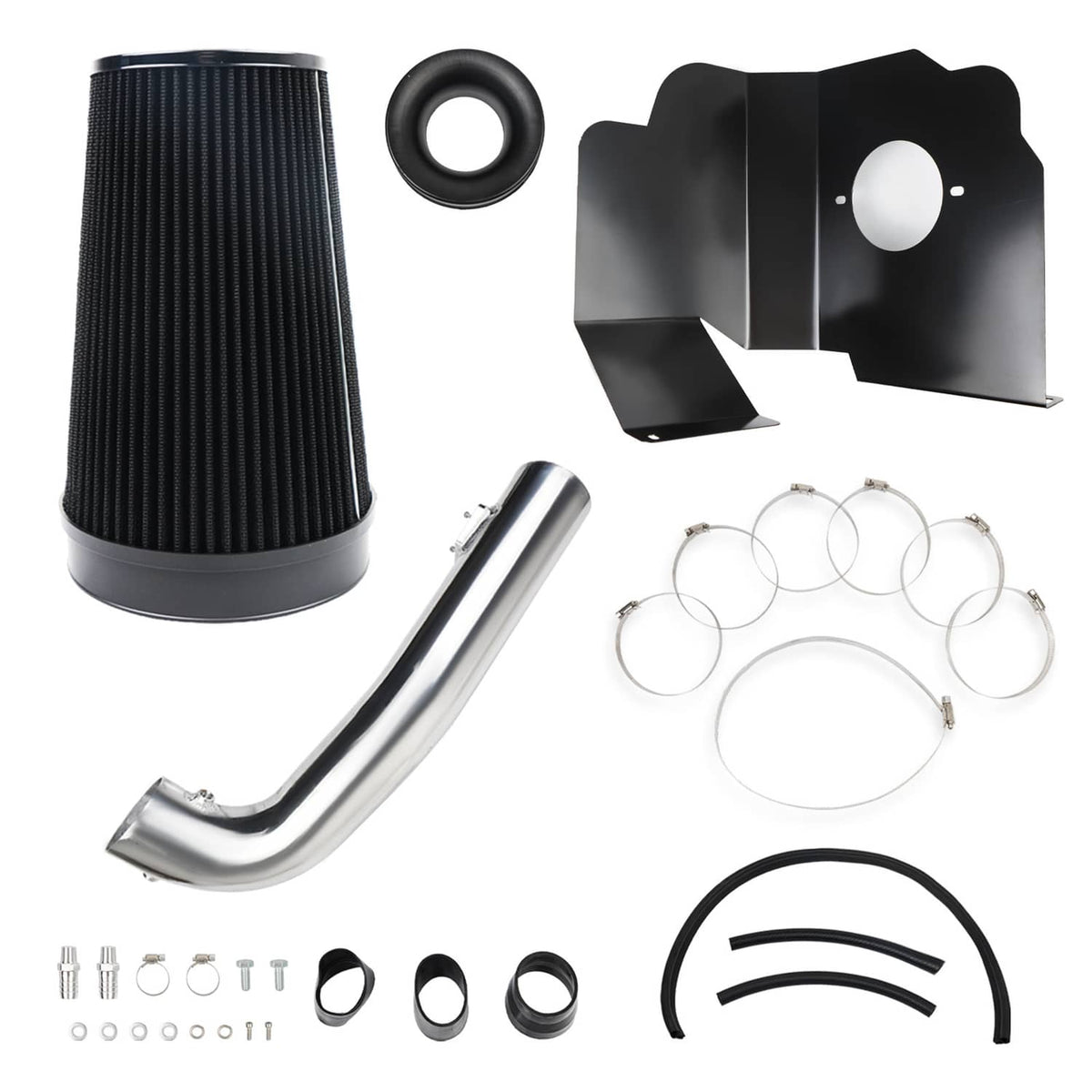 Solidspare Cold Air Intake Kit + Heat Shield For 2014-2019 Chevrolet GMC Cadillac 5.3L 6.2L