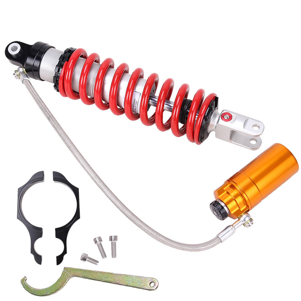 Solidspare 15.5"(395mm) Rear Air Shock Absorber Stage 3 Adjustable for Yamaha YFZ450 10-13