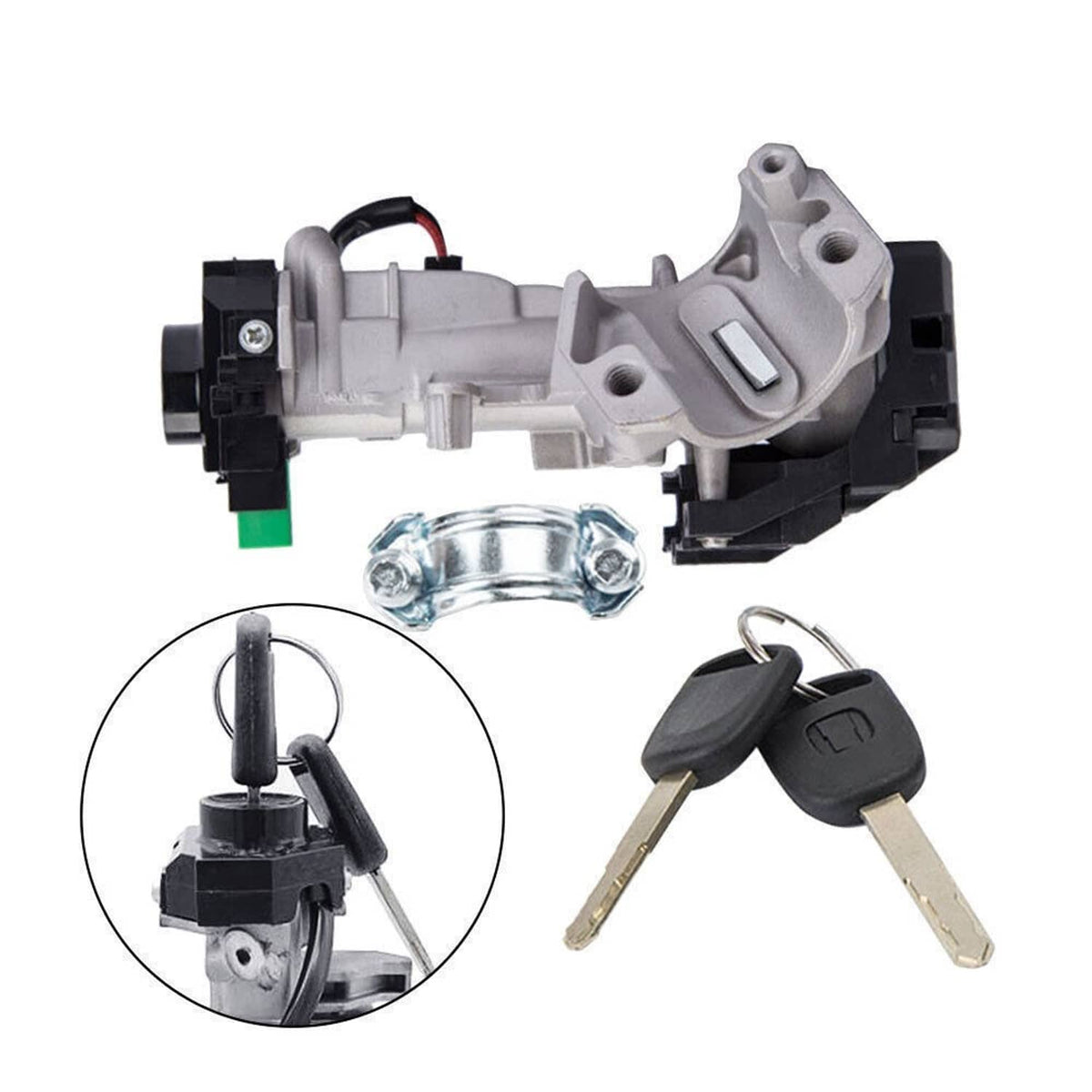 Solidspare Ignition Switch Cylinder Lock Auto Trans For 2003-2007 Honda Accord w/ 2Keys