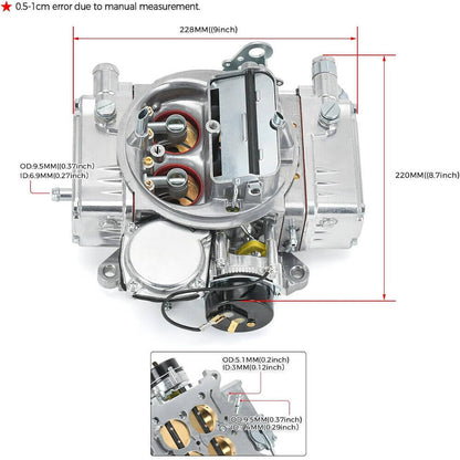 Solidspare 4 Barrel Carburetor Street Warrior 0-80457S for Holley 4160 Performance 600 CFM