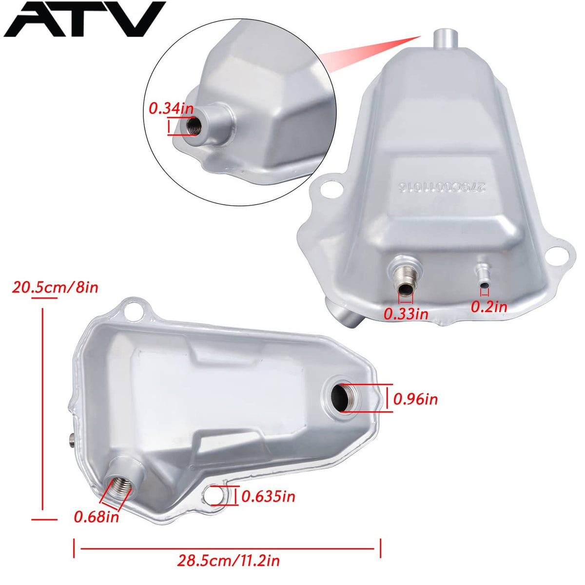 Solidspare Fuel Tank Oil Tank For Honda TRX400X TRX400EX 1999-2014 15800-HN1-A30